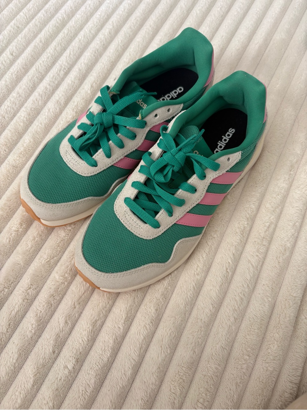 adidas Teal and Pink Casual Runner Sneakers